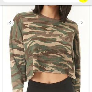 NWOT, Camo Crop Top by TRESICS, Size Medium